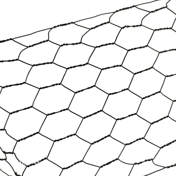 Green Chicken Wire Ribbon Roll 4 Inches Wide X 3 Yards Long Hexagonal Mesh Desig - Picture 2 of 4